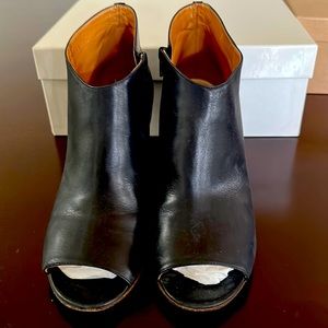 Maison Martin Margiela, open toe ankle bootie with side zipper